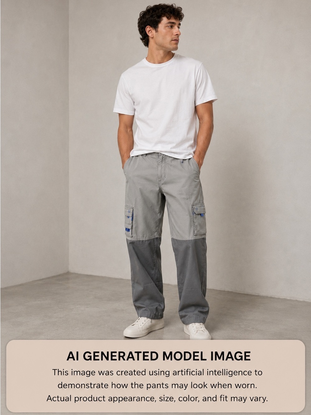 Earth Two Tone Gray Cargo Pants Shorts